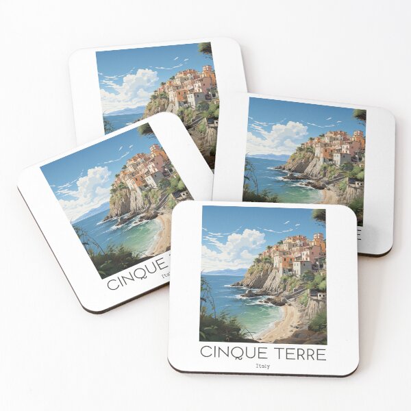 Item preview, A Vintage Travel Illustration of Cinque Terre - Italy  designed and sold by GoodOldVintage.