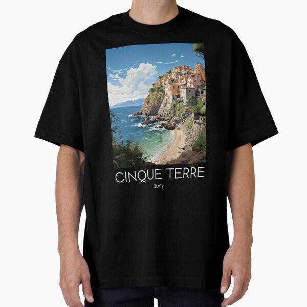 Item preview, A Vintage Travel Illustration of Cinque Terre - Italy  designed and sold by GoodOldVintage.
