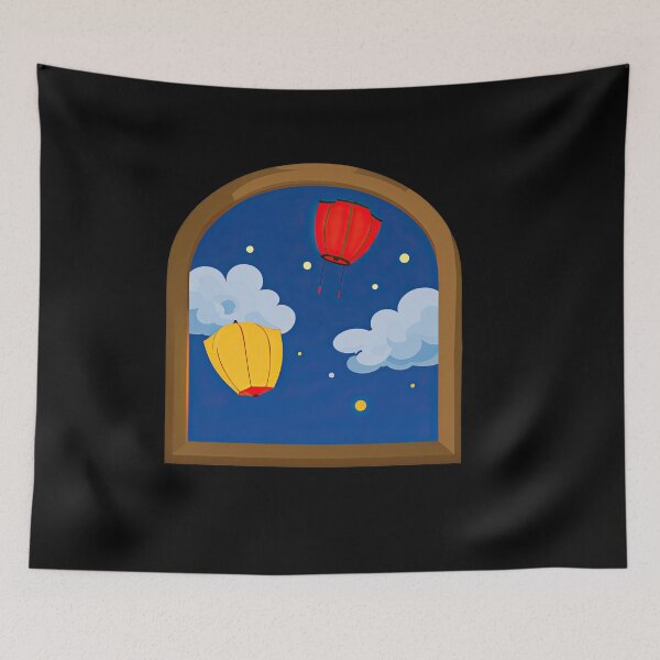 Item preview, Sky Lanterns on Diwali Night designed and sold by pixclipart.