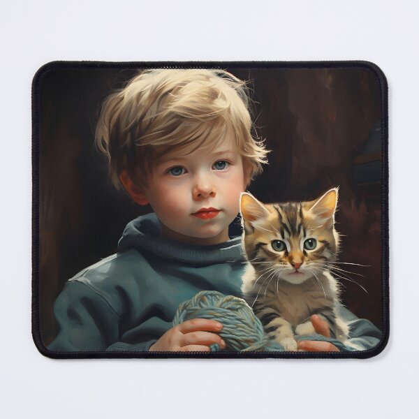 Item preview, A boy and his cat friend. designed and sold by KandaShopTH.