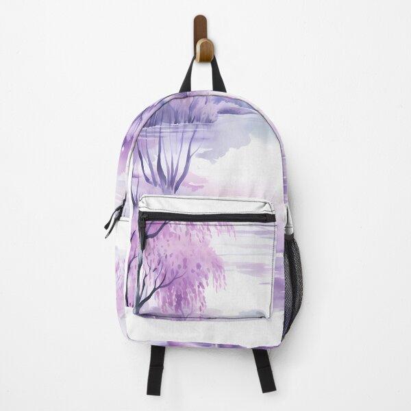 Item preview, Purple Watercolor Floral Tranquil Lakeside designed and sold by BloomPattern.