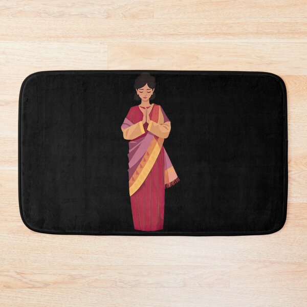 Item preview, Diwali Prayer in Red Sari designed and sold by pixclipart.