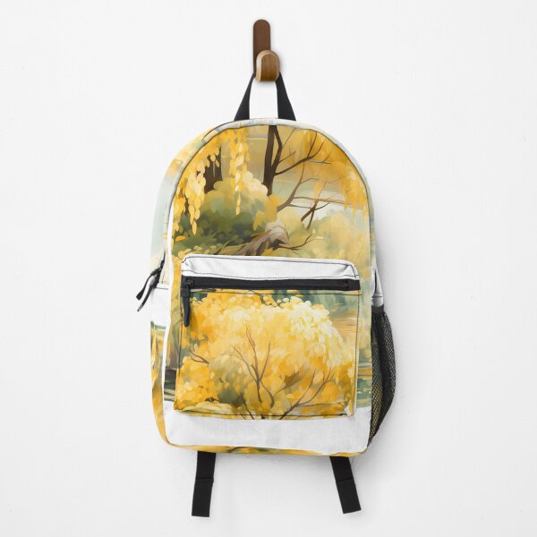 Item preview, Yellow Watercolor Floral Tranquil Lakeside designed and sold by BloomPattern.