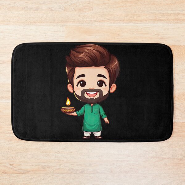 Item preview, Diwali Diya and Bearded Man designed and sold by pixclipart.