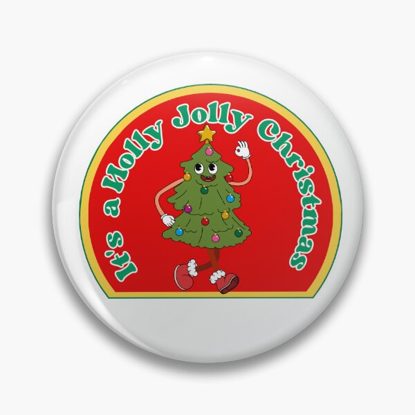 Item preview, Retro Christmas tree, slogan it's a holly jolly Christmas pack designed and sold by BritishDelights.