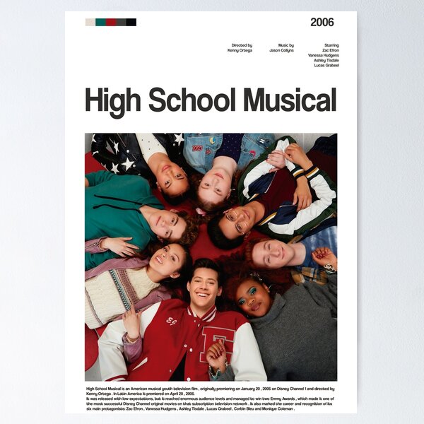 Item preview, HIGH SCHOOL MUSICAL  movie  poster designed and sold by paulrommer.