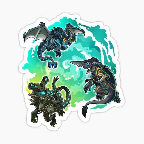Chibi Kaiju Emerging Sticker