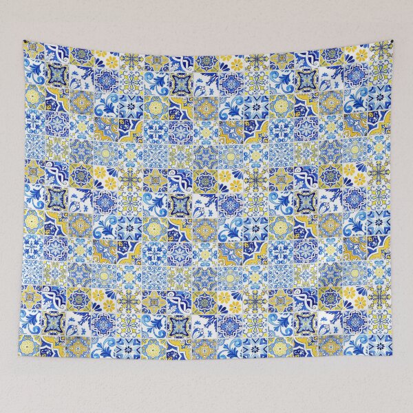 Item preview, Blue and Yellow Portuguese Tile designed and sold by Vânia Rocha.