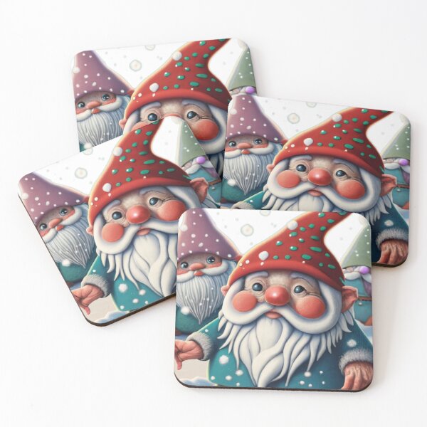 Item preview, Funny gnomes walking on snow designed and sold by rayo-art.