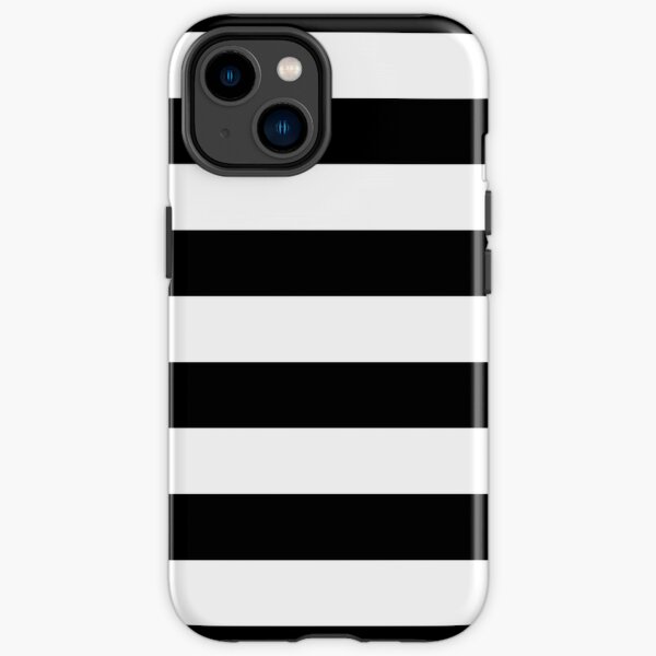Black and White Big Stripe iPhone Tough Case
