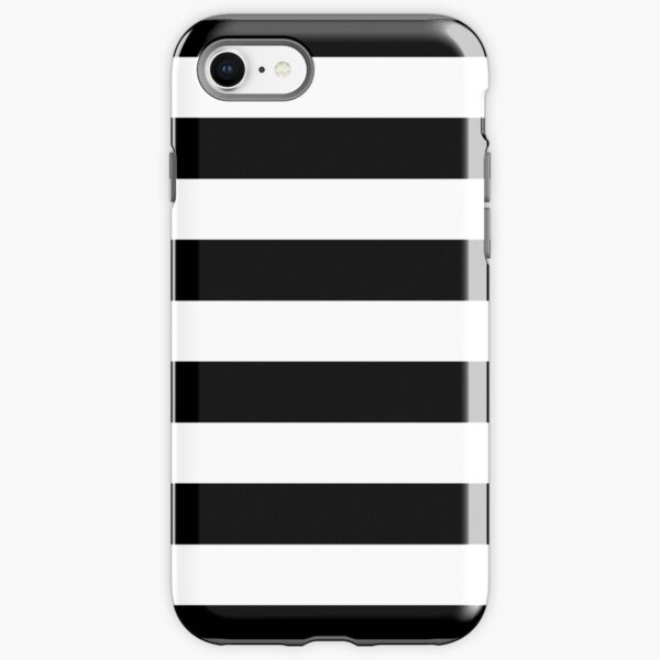 Black and White Big Stripe iPhone Tough Case