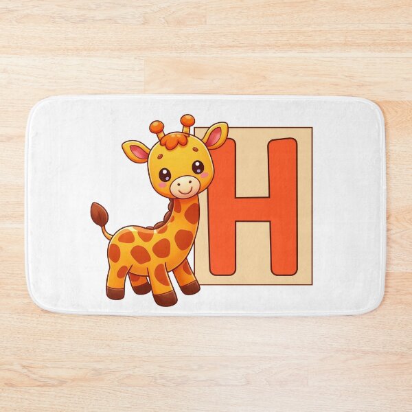 Item preview, Giraffe Monogram Letter H designed and sold by Coffee Lifestyle.