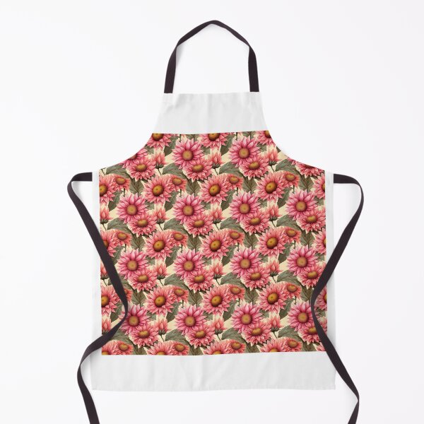 Item preview, Pink Vibrant Sunflower Botanical Illustration Pattern designed and sold by BloomPattern.