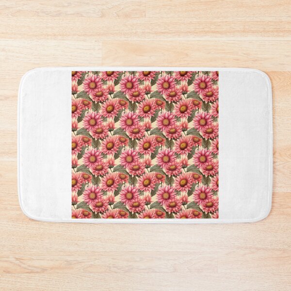 Item preview, Pink Vibrant Sunflower Botanical Illustration Pattern designed and sold by BloomPattern.
