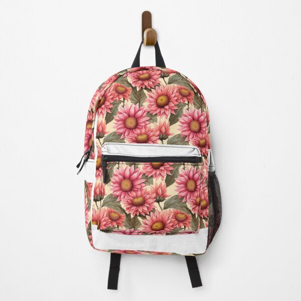 Item preview, Pink Vibrant Sunflower Botanical Illustration Pattern designed and sold by BloomPattern.