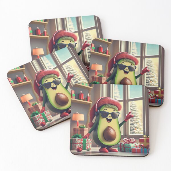 Item preview, Cute avocado with sun glasses at a Christmas party! designed and sold by Studio-DesignWw.