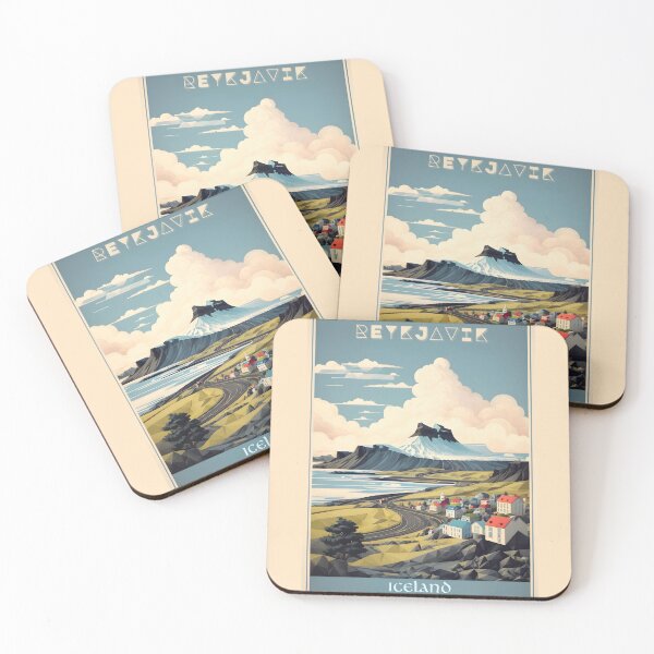 Item preview, Reykjavik's Vintage Beauty: A Retro Poster Collection designed and sold by Ceemko's Vintage Corner.