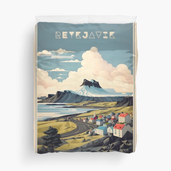 Item preview, Reykjavik's Vintage Beauty: A Retro Poster Collection designed and sold by Ceemko's Vintage Corner.