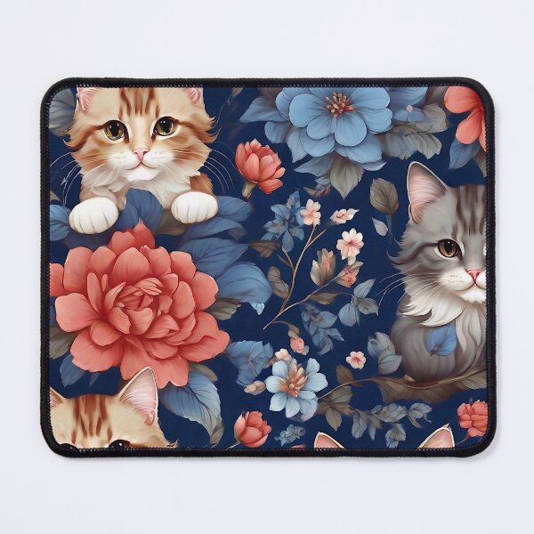 Item preview, Sweet kittens in flowers designed and sold by m-y-A-I-A-R-T-.