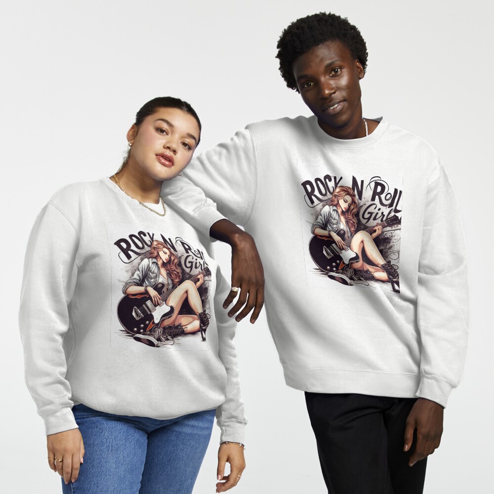 Rock n roll girl sweatshirt deals