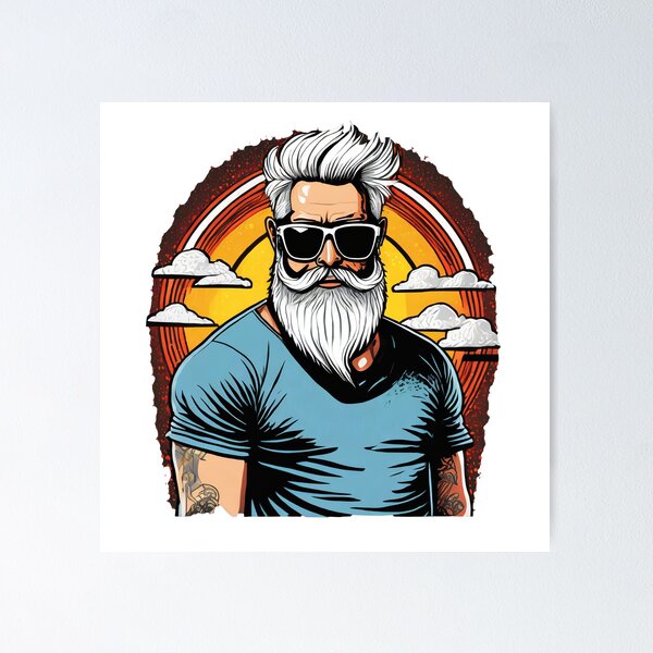 Item preview, Bearded Man with Sunglasses designed and sold by SloJart.