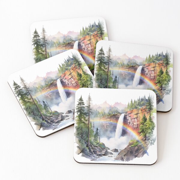 Item preview, The waterfall and a rainbow designed and sold by KandaShopTH.
