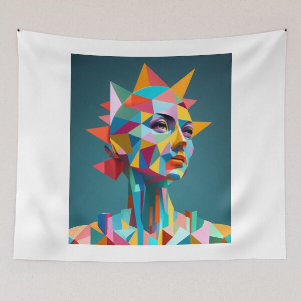 Item preview, woman head abstract 14 designed and sold by rayo-art.
