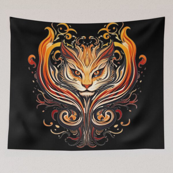 Item preview, “Harmony and Power: Phoenix and Tiger” designed and sold by Art-Vortex-fr.