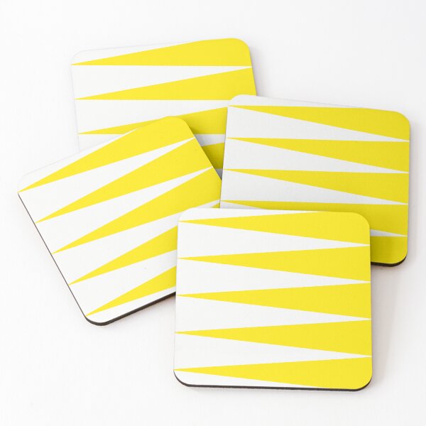 Item preview, Yellow White Geometric Triangles Pattern designed and sold by Jeallan Designs.