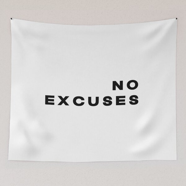 Item preview, No Excuses Gym Motivational Quote designed and sold by Jesticker.