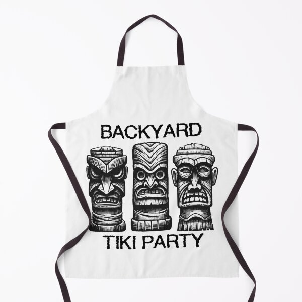 Item preview, Three Tiki Statues - Backyard Tiki Party (Black Lettering) designed and sold by VelvetRoom.