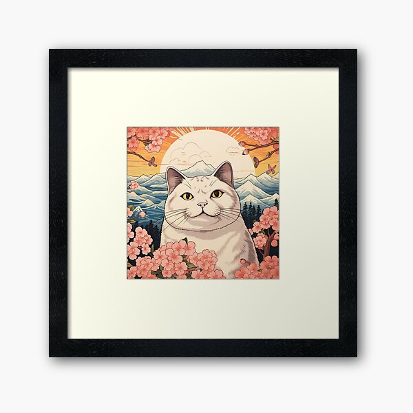 Aperçu de l'œuvre Peinture Ukiyoe d'un chat créée et vendue par sakurashorty.
