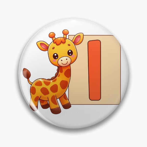 Item preview, Giraffe Monogram Letter I designed and sold by Coffee Lifestyle.