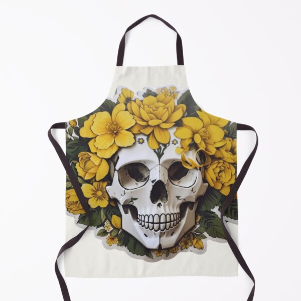 Item preview, Sunlit Decay: Yellow Floral Skull Designs designed and sold by ArtemExpressio.