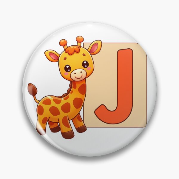 Item preview, Giraffe Monogram Letter J designed and sold by Coffee Lifestyle.