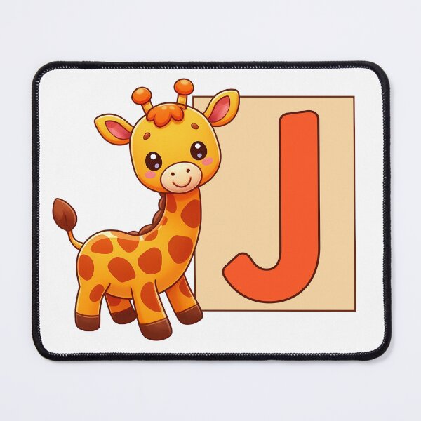 Item preview, Giraffe Monogram Letter J designed and sold by Coffee Lifestyle.