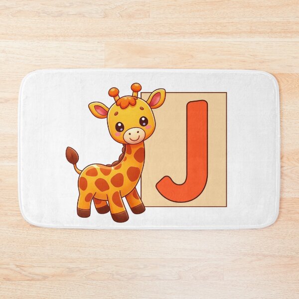 Item preview, Giraffe Monogram Letter J designed and sold by Coffee Lifestyle.