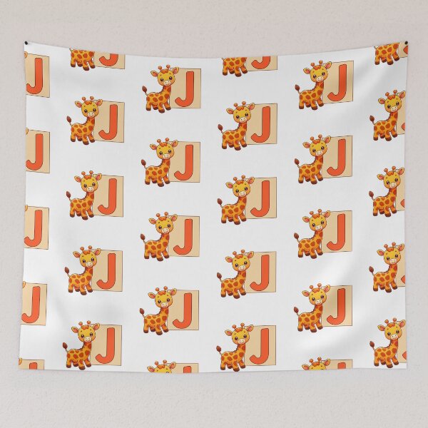 Item preview, Giraffe Monogram Letter J designed and sold by Coffee Lifestyle.