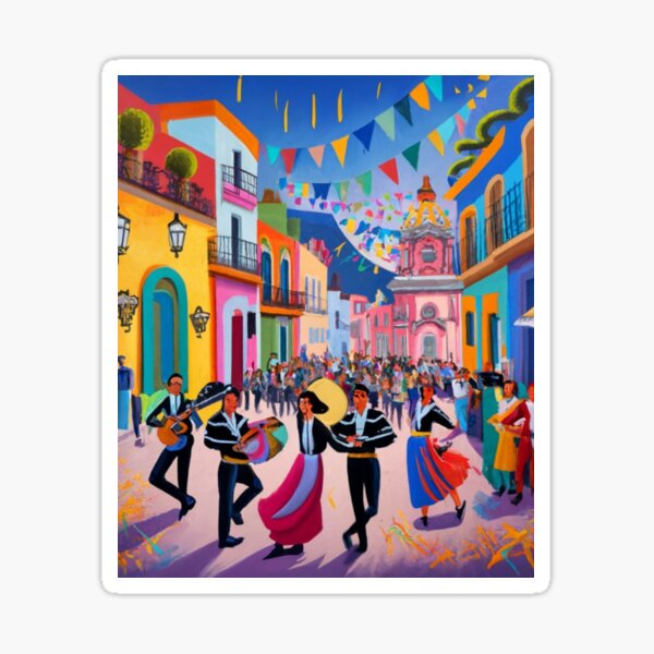 Item preview, Party in Guanajuato designed and sold by ArtsDestination.