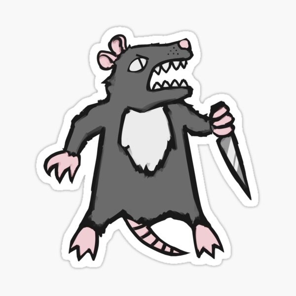 Item preview, Feral Rat With A Knife designed and sold by necrorave.