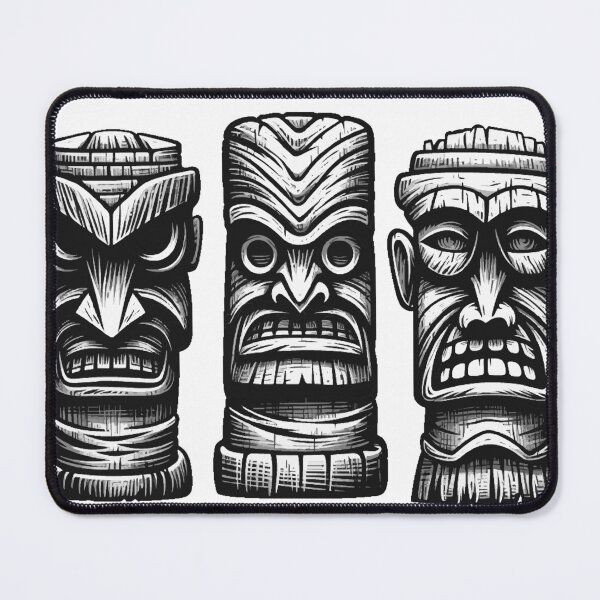 Item preview, Three Tiki Statues (Grey Tones) designed and sold by VelvetRoom.
