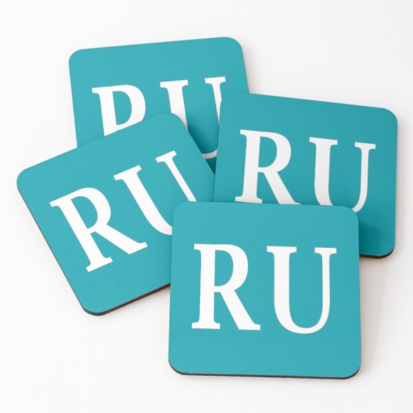 Artikelvorschau, RU-Initialen-Monogramm-elegante weiße Buchstaben entworfen und verkauft von Jeallan Designs.