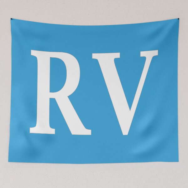 Item preview, RV Initials Monogram Elegant White Letters designed and sold by Jeallan Designs.