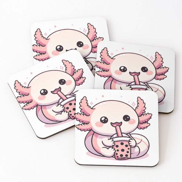 Item preview, Sparkling Kawaii Axolotl Boba Moment designed and sold by PuffPuffPrint.