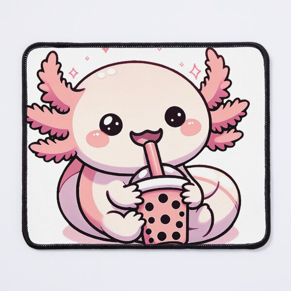 Item preview, Sparkling Kawaii Axolotl Boba Moment designed and sold by PuffPuffPrint.