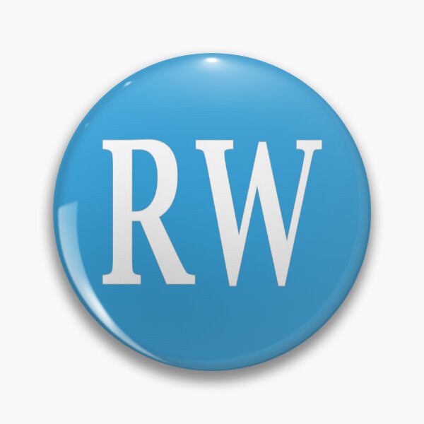 Item preview, RW Initials Monogram Elegant White Letters designed and sold by Jeallan Designs.