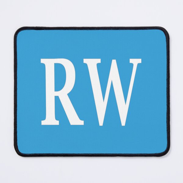 Item preview, RW Initials Monogram Elegant White Letters designed and sold by Jeallan Designs.