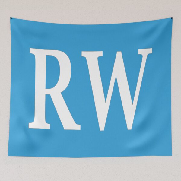 Item preview, RW Initials Monogram Elegant White Letters designed and sold by Jeallan Designs.