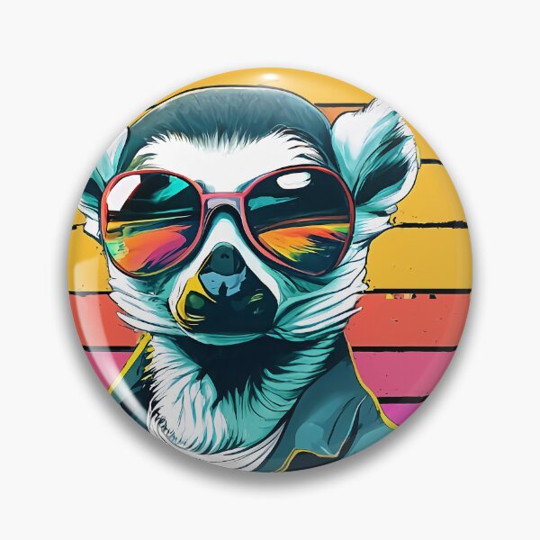 Item preview, Rebel Style: Cool Lemur T-shirt, Quilt, Cap and Sticker designed and sold by VirtusMachina.