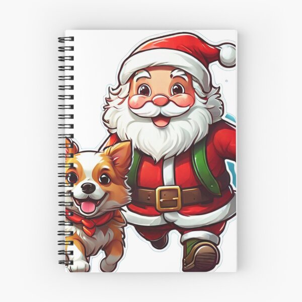 Item preview, Santa Claus running with a dog designed and sold by fadstudio.
